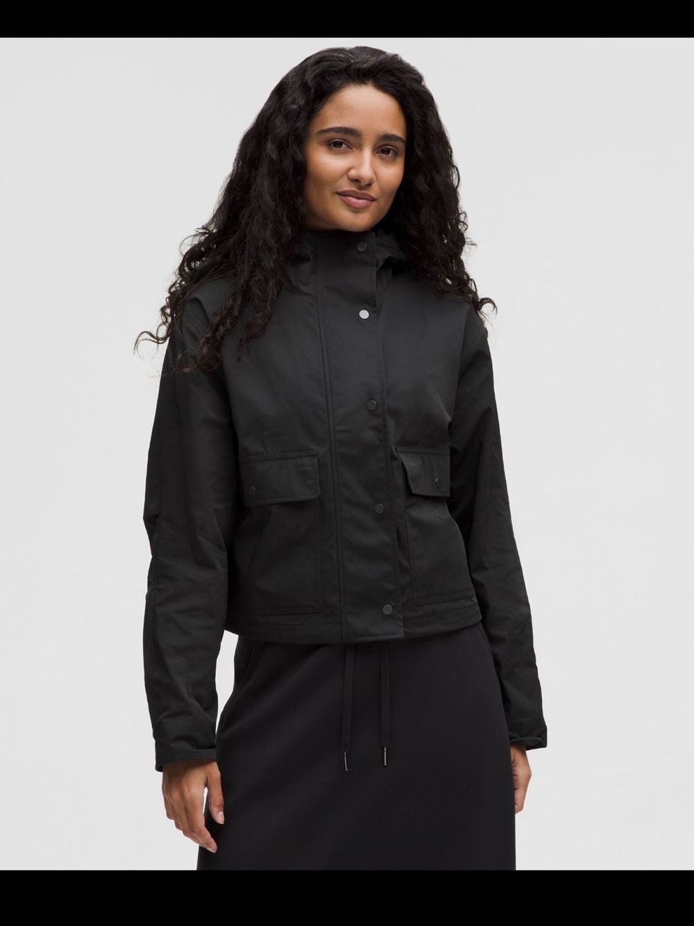 lululemon athletica Black Hooded Utility Jacket
